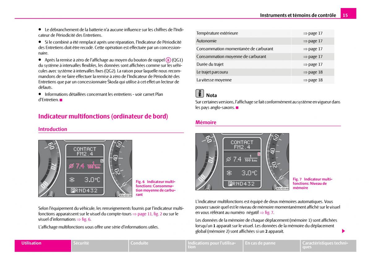 Skoda Superb I 1 manuel du proprietaire / page 16