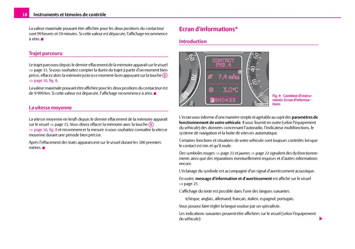 Skoda Superb I 1 manuel du proprietaire / page 19