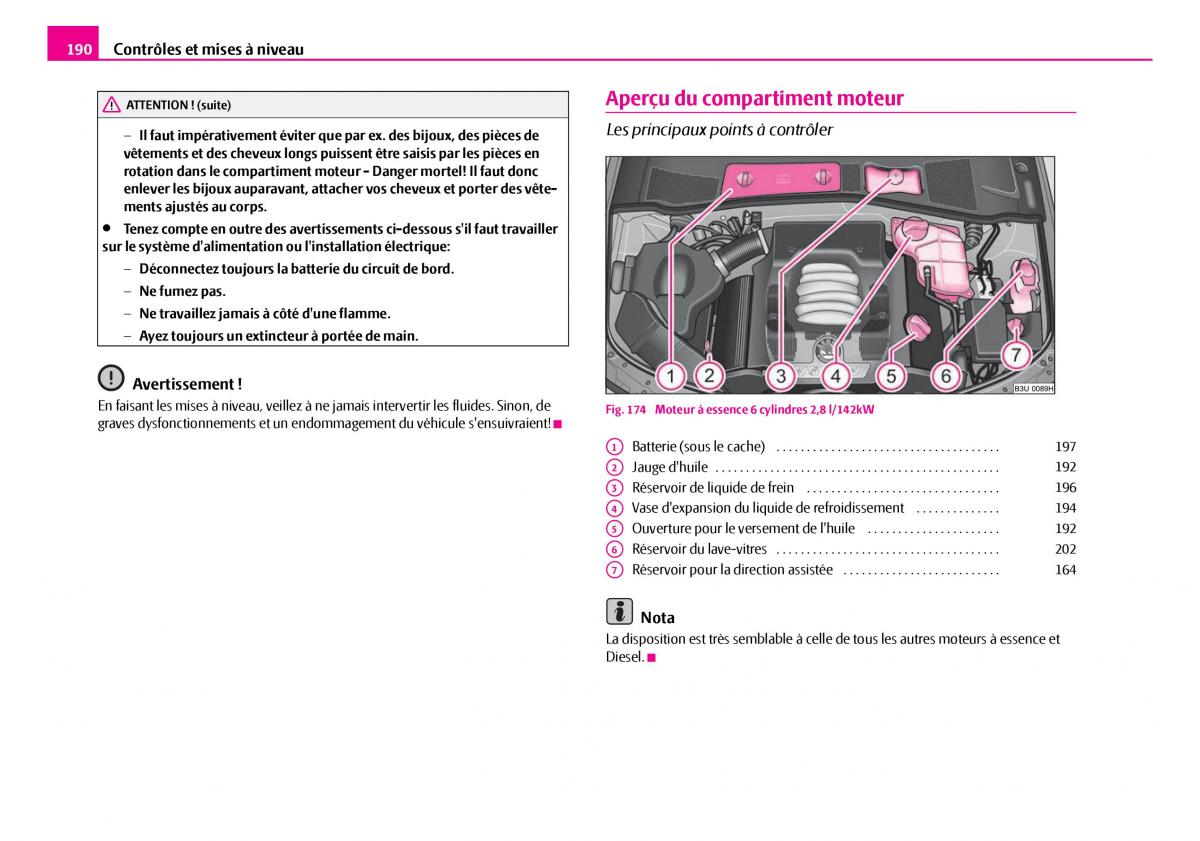 Skoda Superb I 1 manuel du proprietaire / page 191