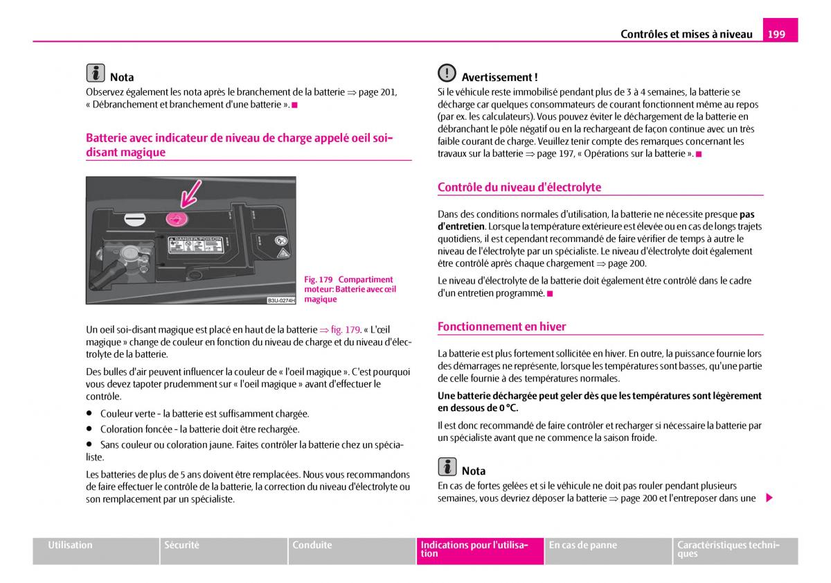 Skoda Superb I 1 manuel du proprietaire / page 200