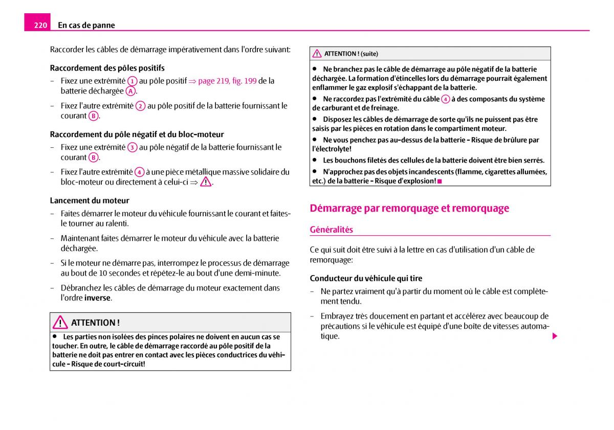 Skoda Superb I 1 manuel du proprietaire / page 221