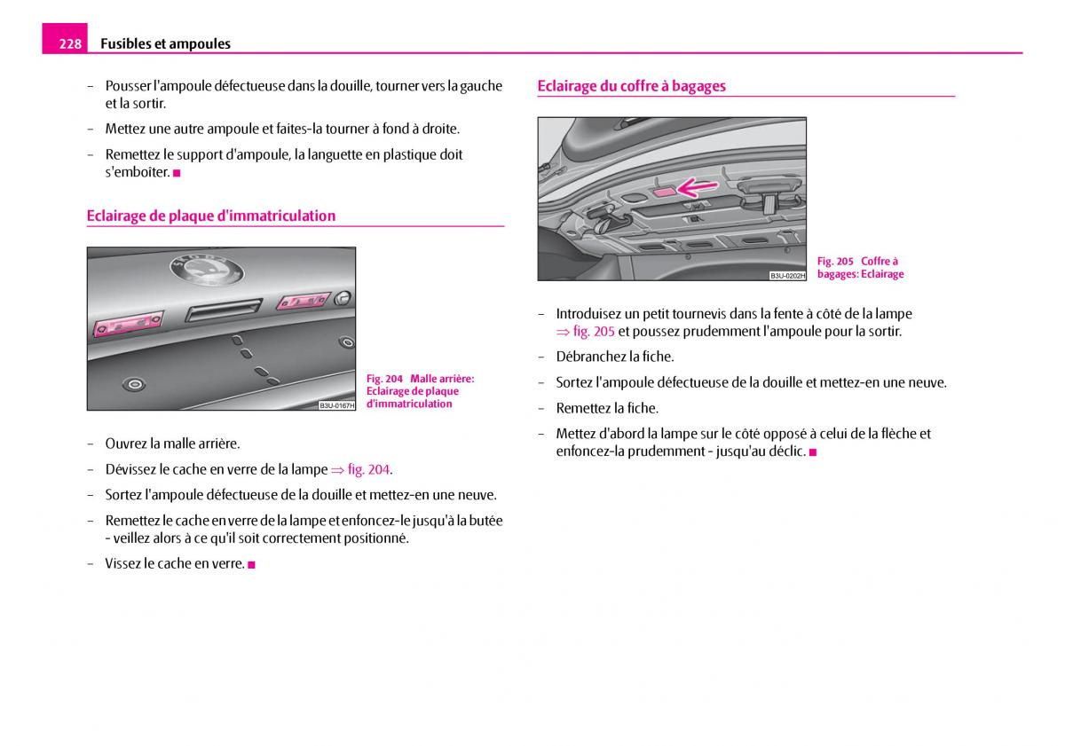 Skoda Superb I 1 manuel du proprietaire / page 229