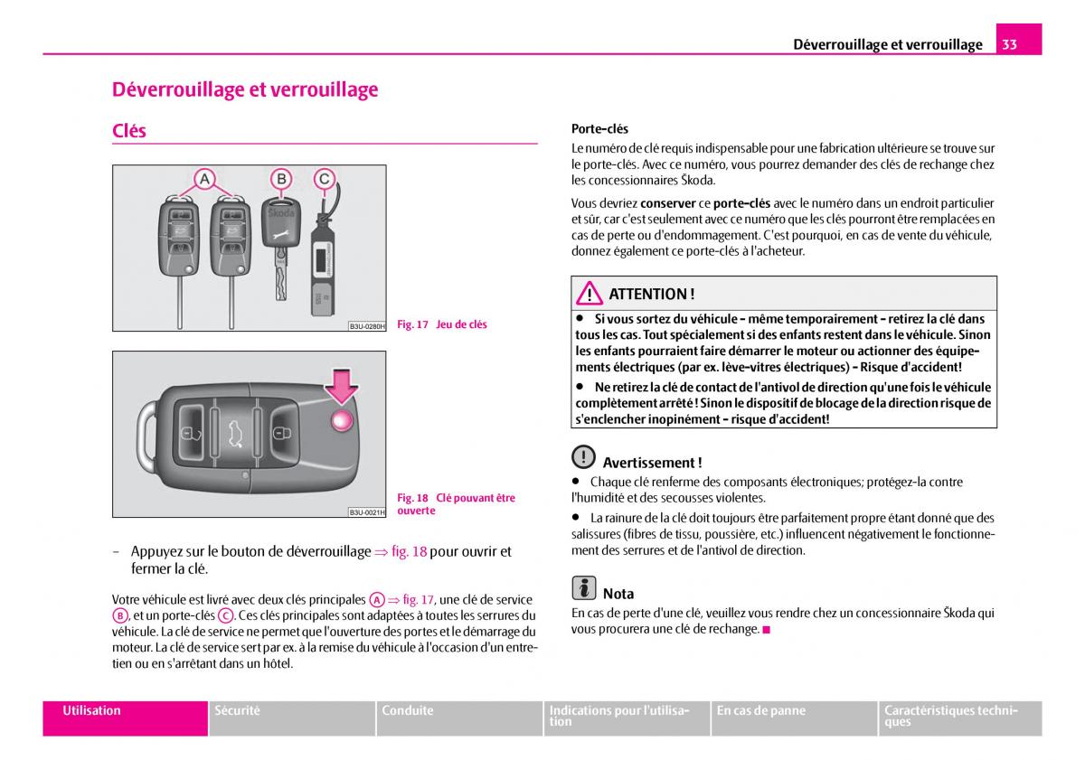 Skoda Superb I 1 manuel du proprietaire / page 34