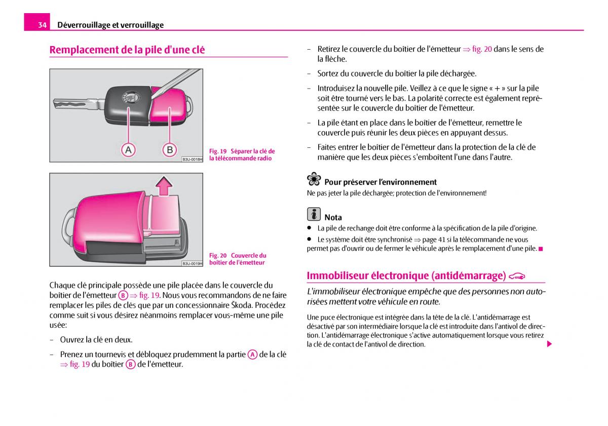 Skoda Superb I 1 manuel du proprietaire / page 35