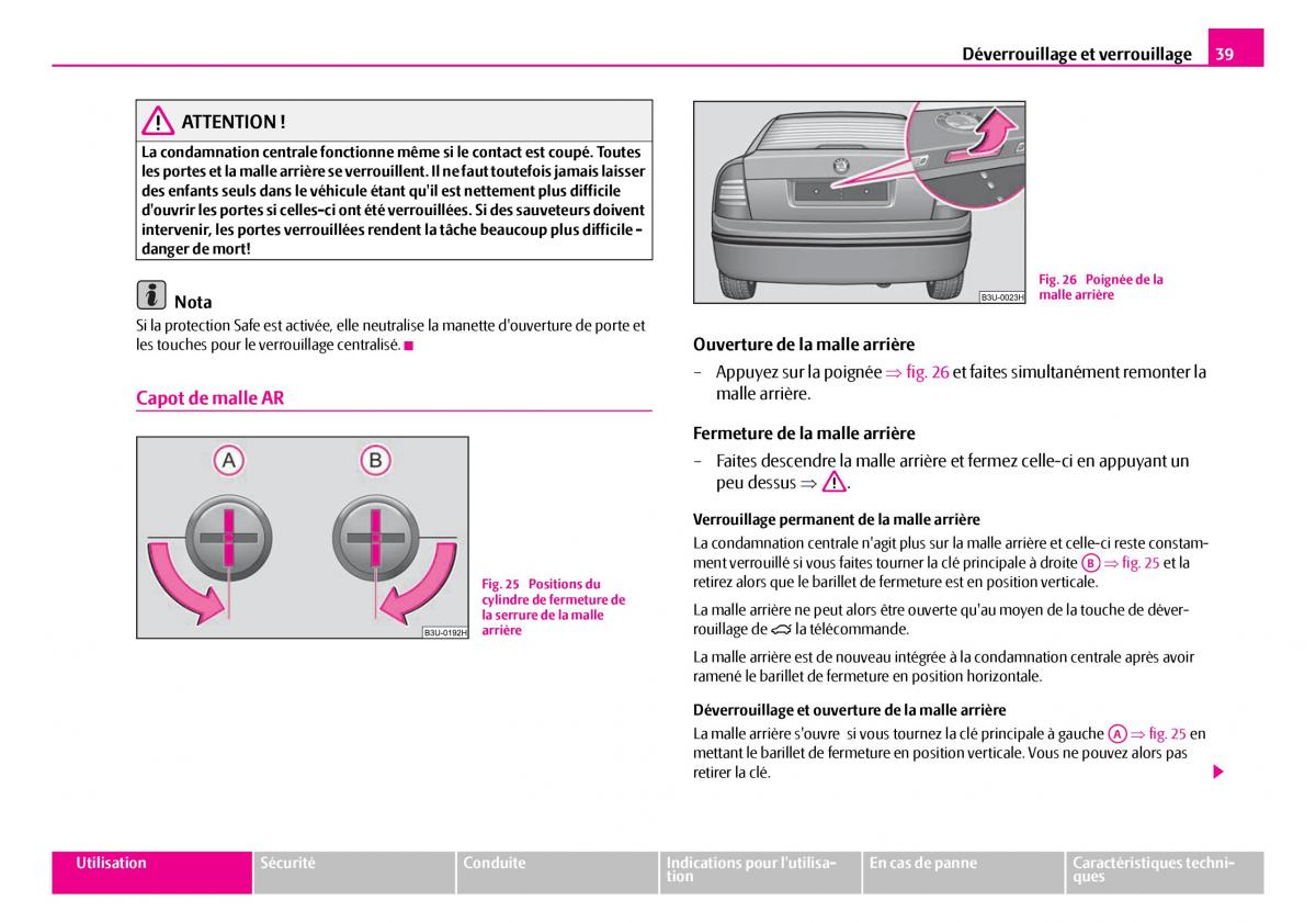 Skoda Superb I 1 manuel du proprietaire / page 40