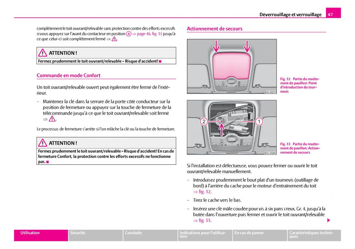 Skoda Superb I 1 manuel du proprietaire / page 48