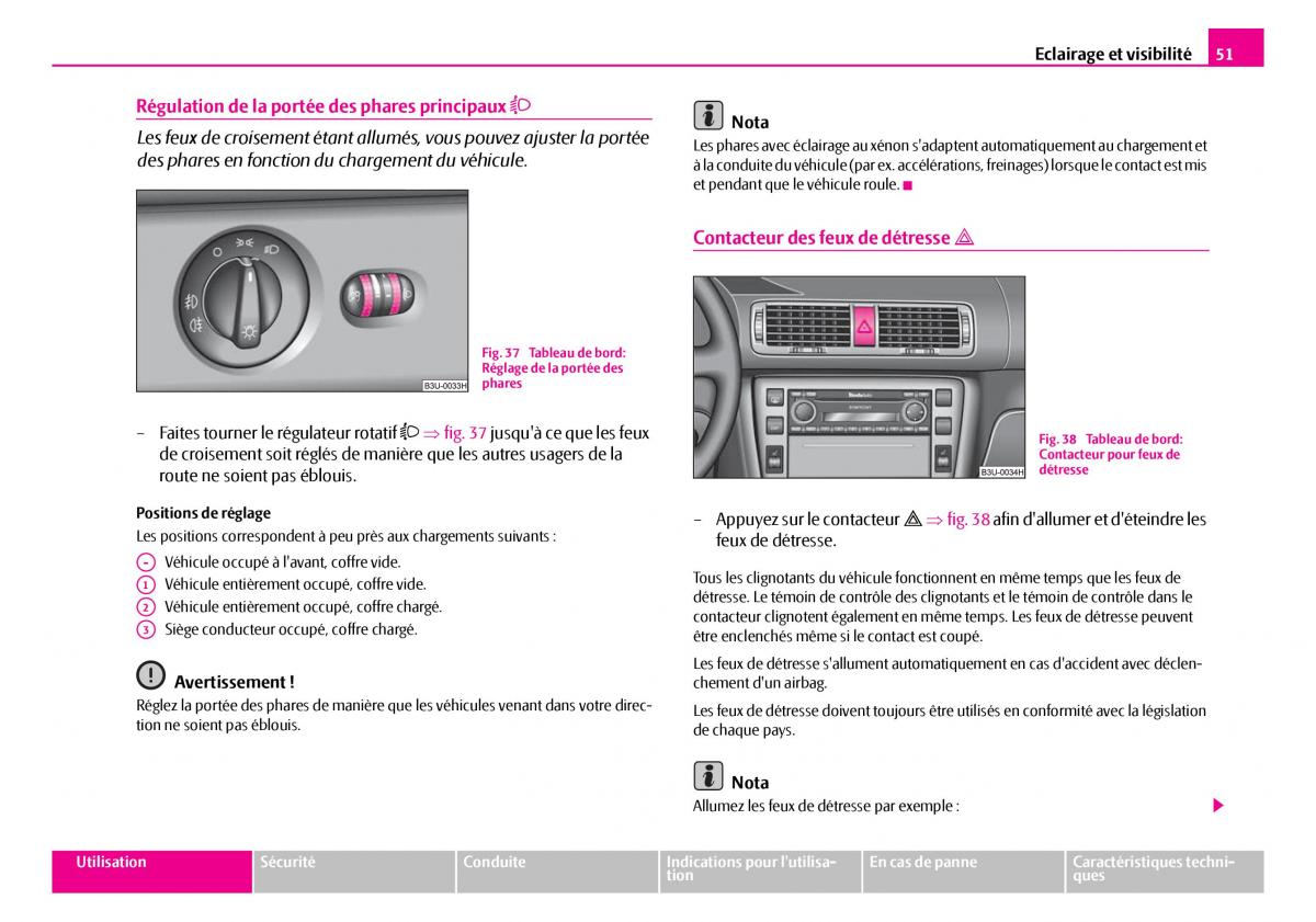 Skoda Superb I 1 manuel du proprietaire / page 52