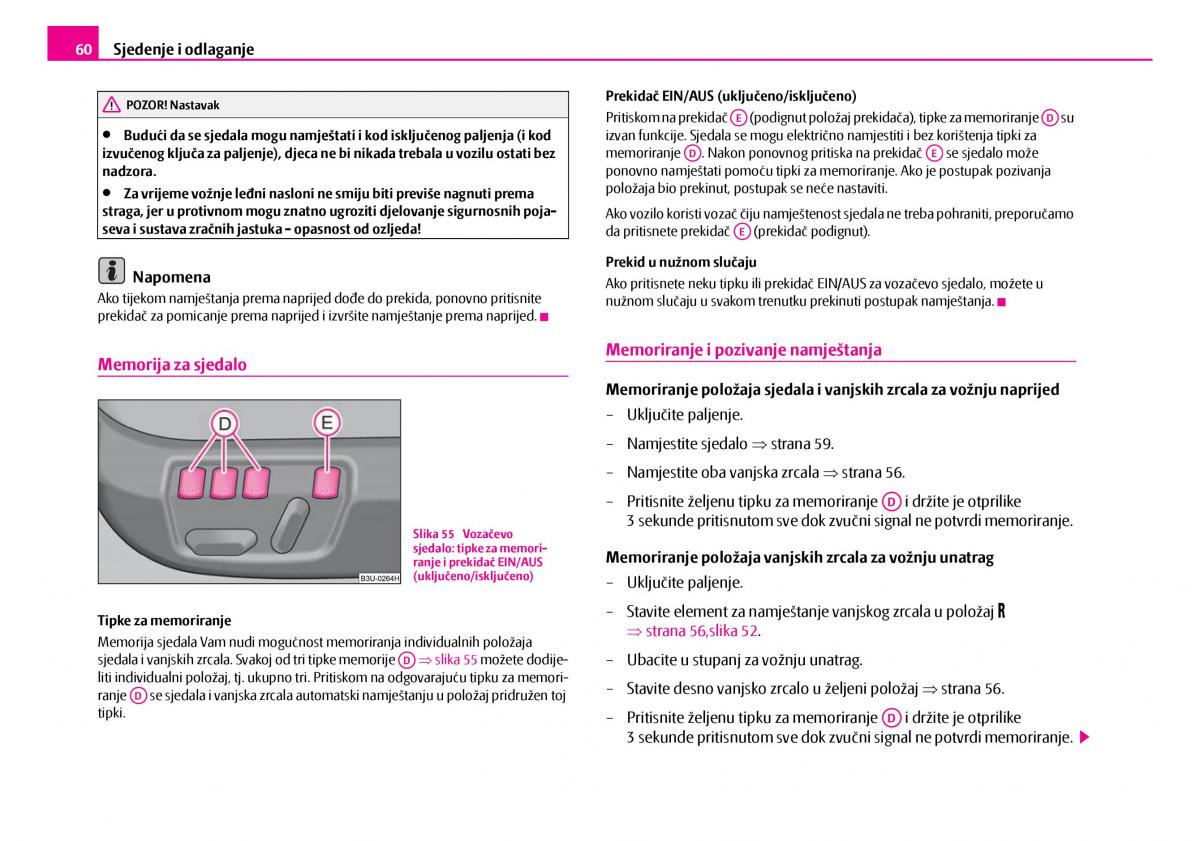 Skoda Superb I 1 vlasnicko uputstvo / page 61