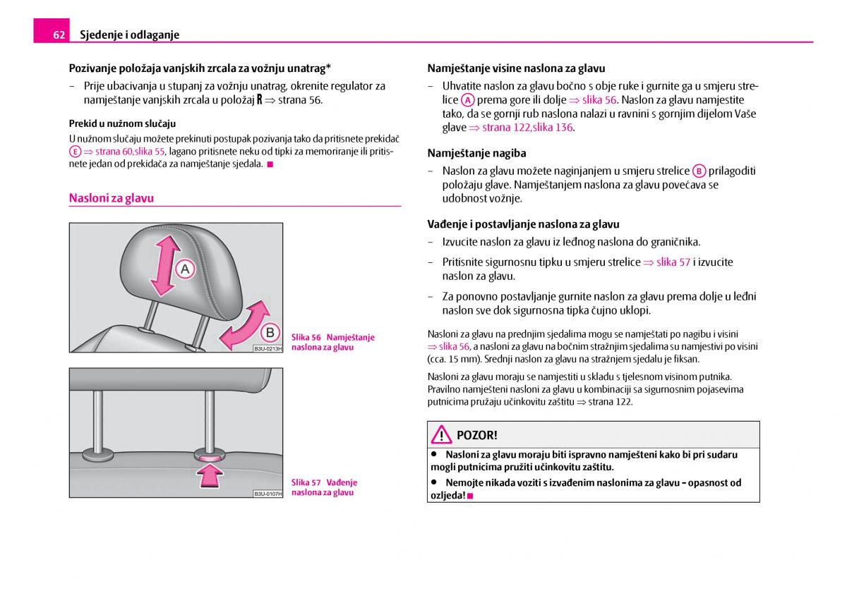 Skoda Superb I 1 vlasnicko uputstvo / page 63