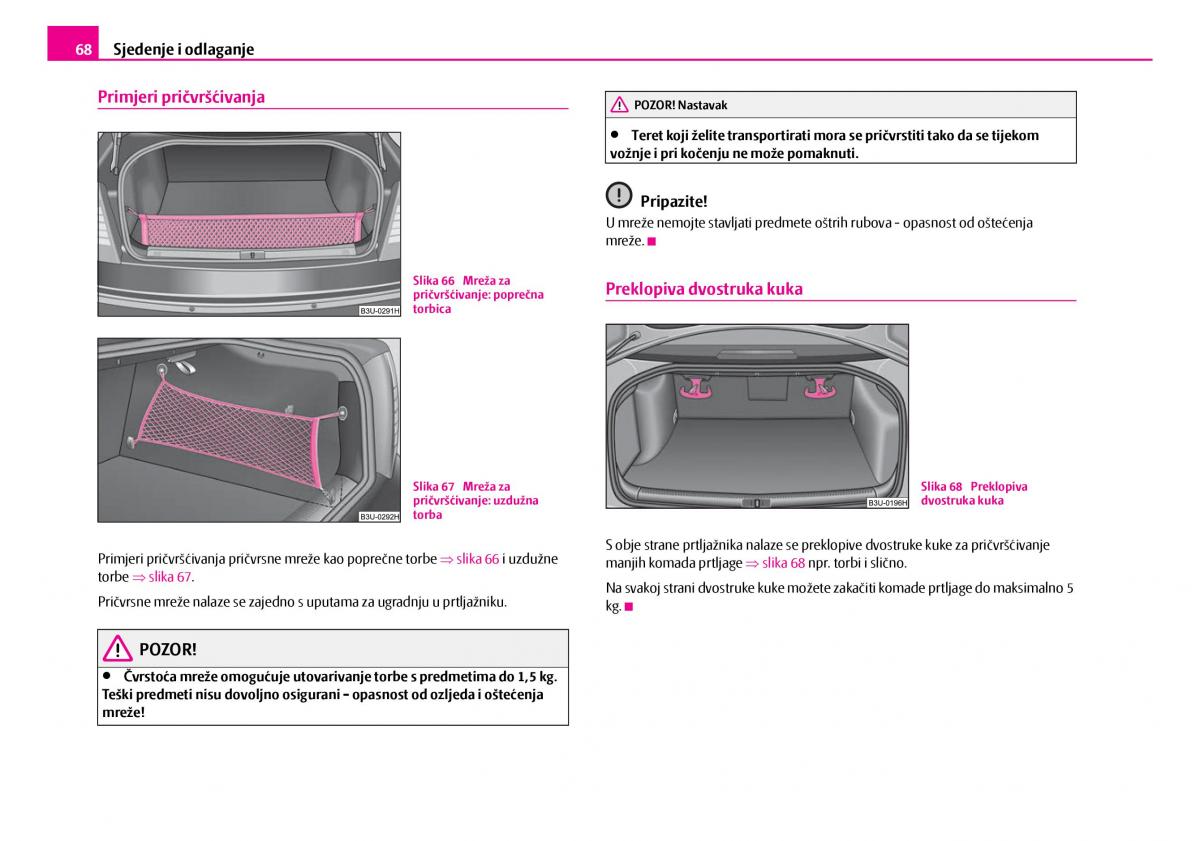 Skoda Superb I 1 vlasnicko uputstvo / page 69