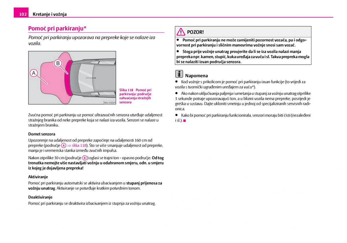 Skoda Superb I 1 vlasnicko uputstvo / page 103