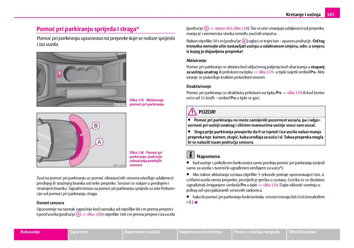 Skoda Superb I 1 vlasnicko uputstvo / page 104