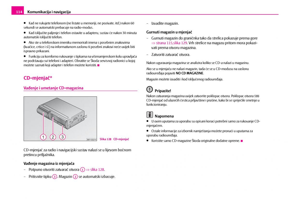 Skoda Superb I 1 vlasnicko uputstvo / page 115