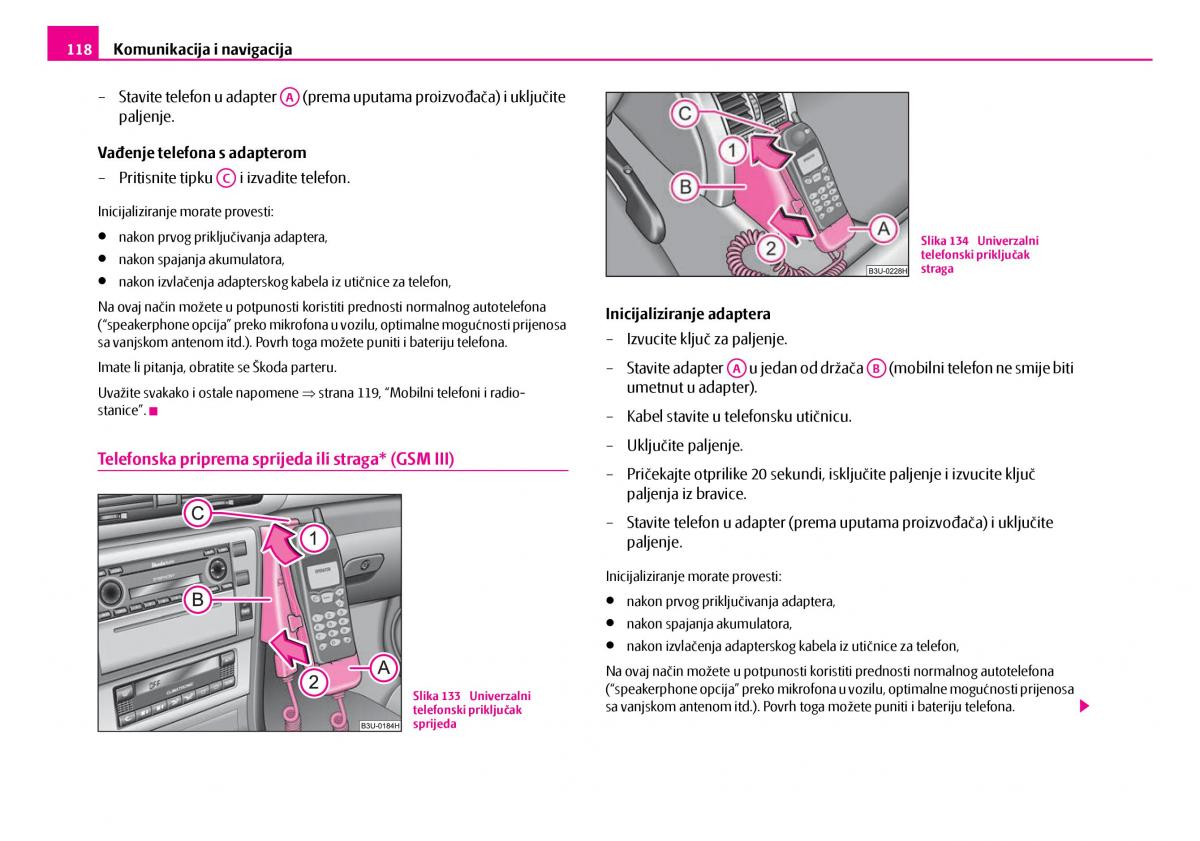 Skoda Superb I 1 vlasnicko uputstvo / page 119