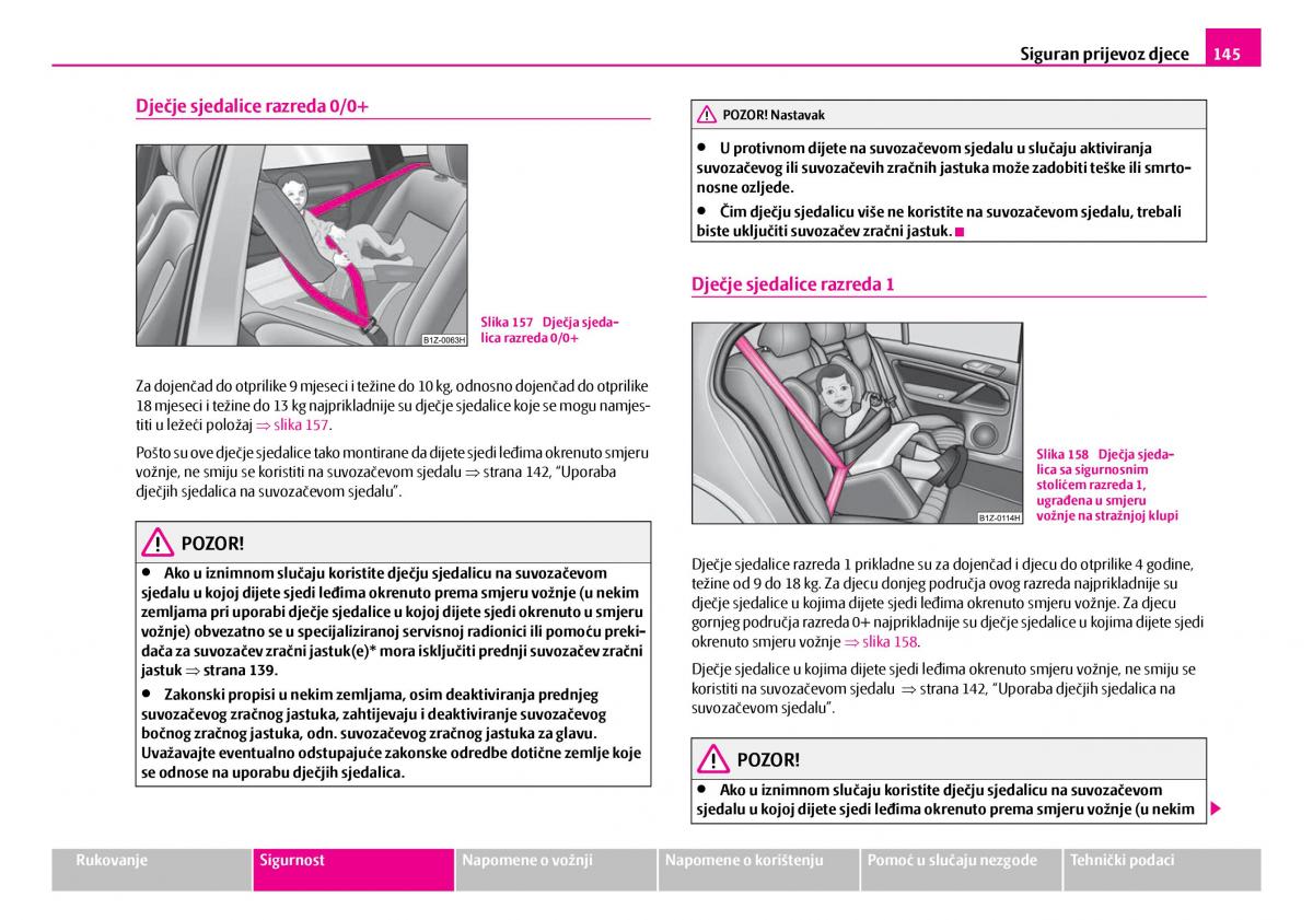 Skoda Superb I 1 vlasnicko uputstvo / page 146