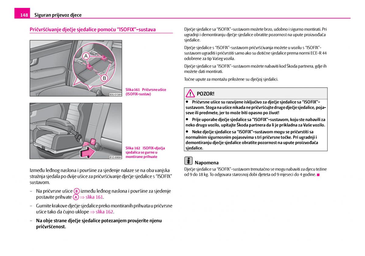 Skoda Superb I 1 vlasnicko uputstvo / page 149