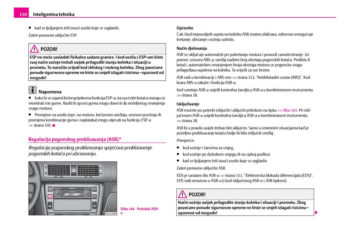 Skoda Superb I 1 vlasnicko uputstvo / page 151