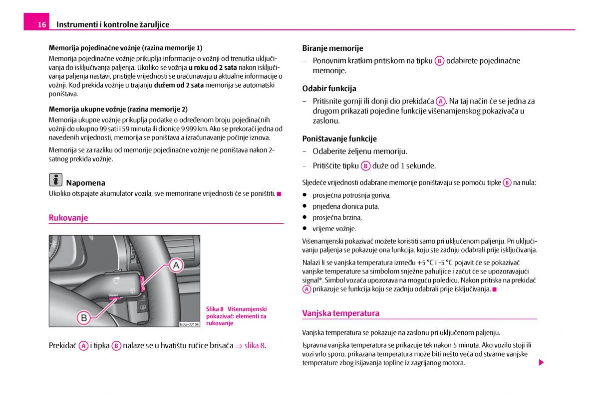 Skoda Superb I 1 vlasnicko uputstvo / page 17