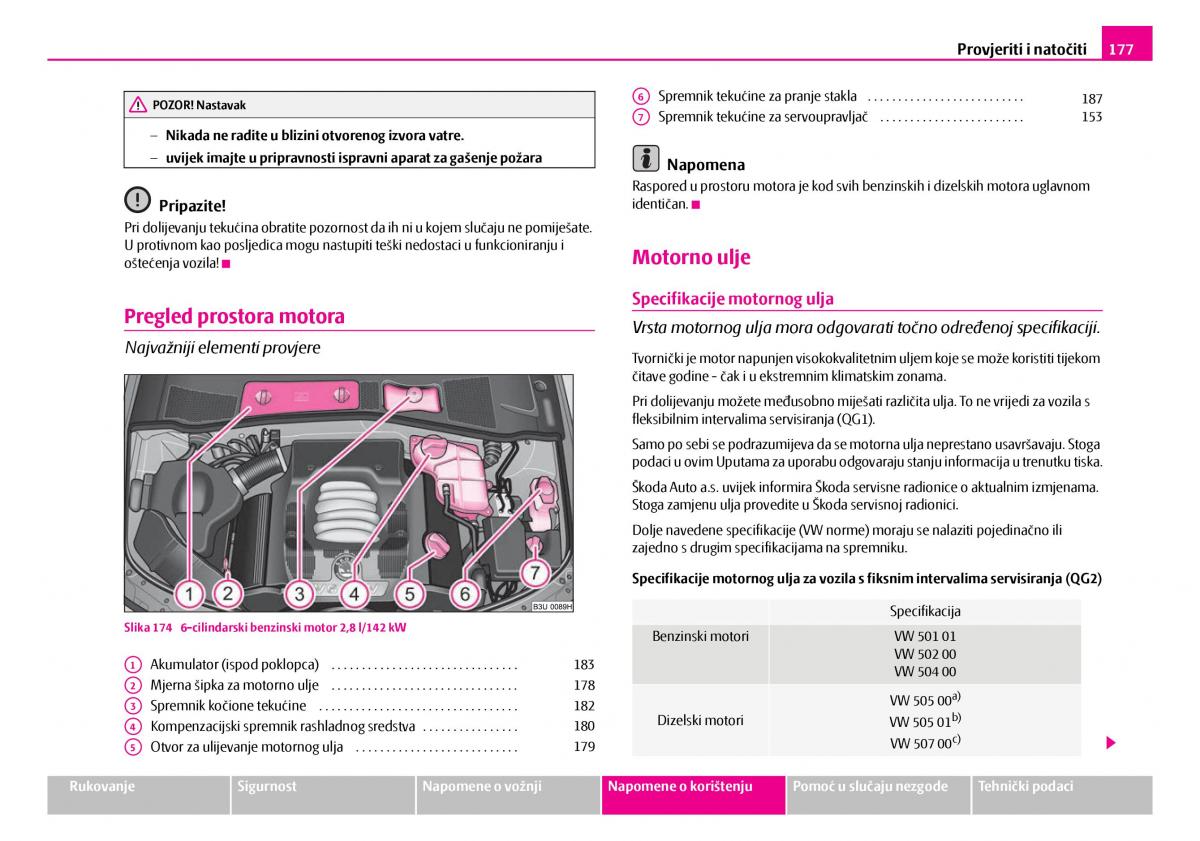 Skoda Superb I 1 vlasnicko uputstvo / page 178