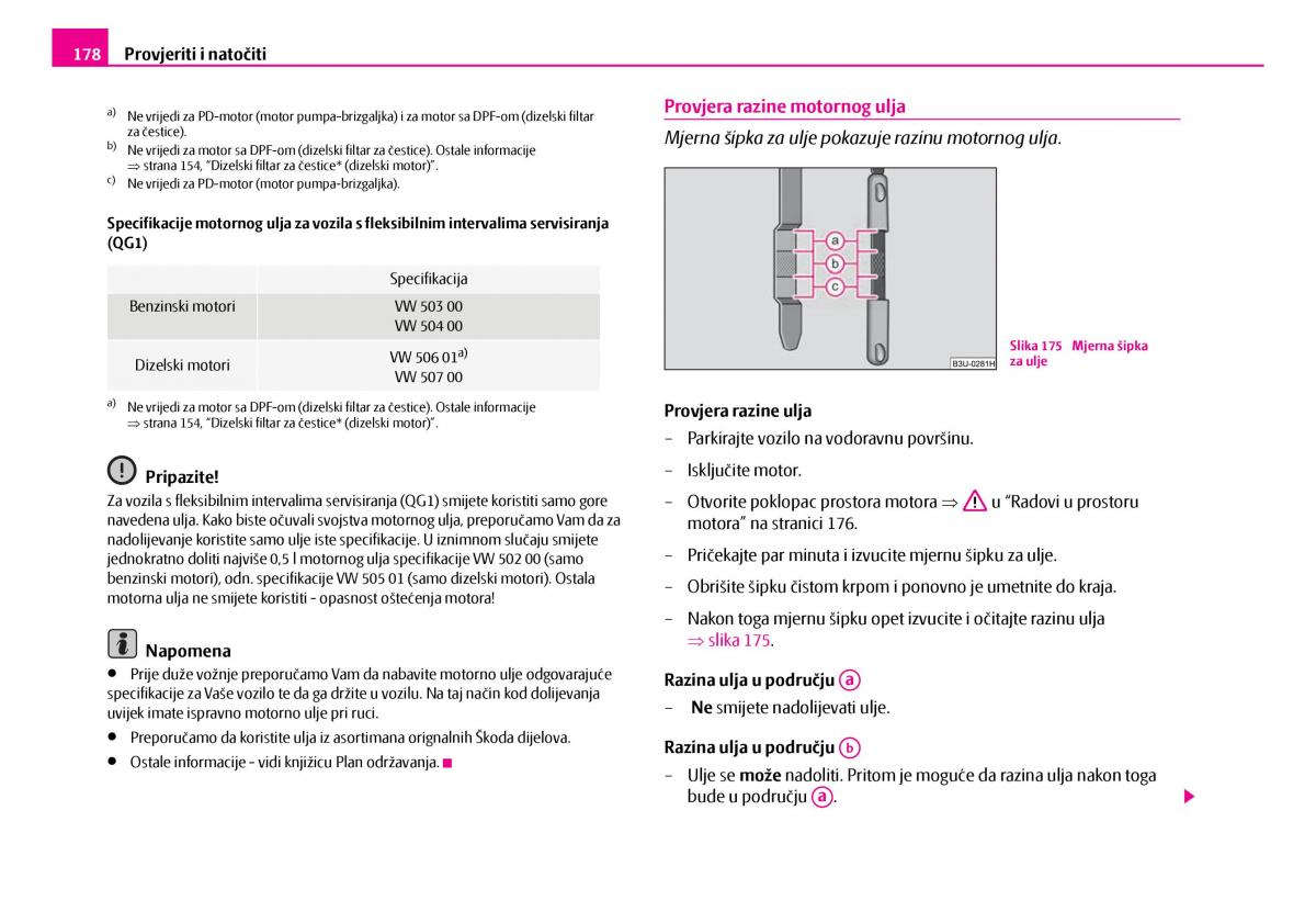 Skoda Superb I 1 vlasnicko uputstvo / page 179