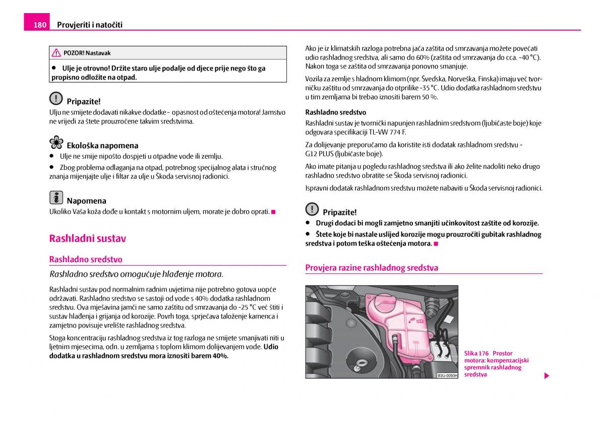 Skoda Superb I 1 vlasnicko uputstvo / page 181