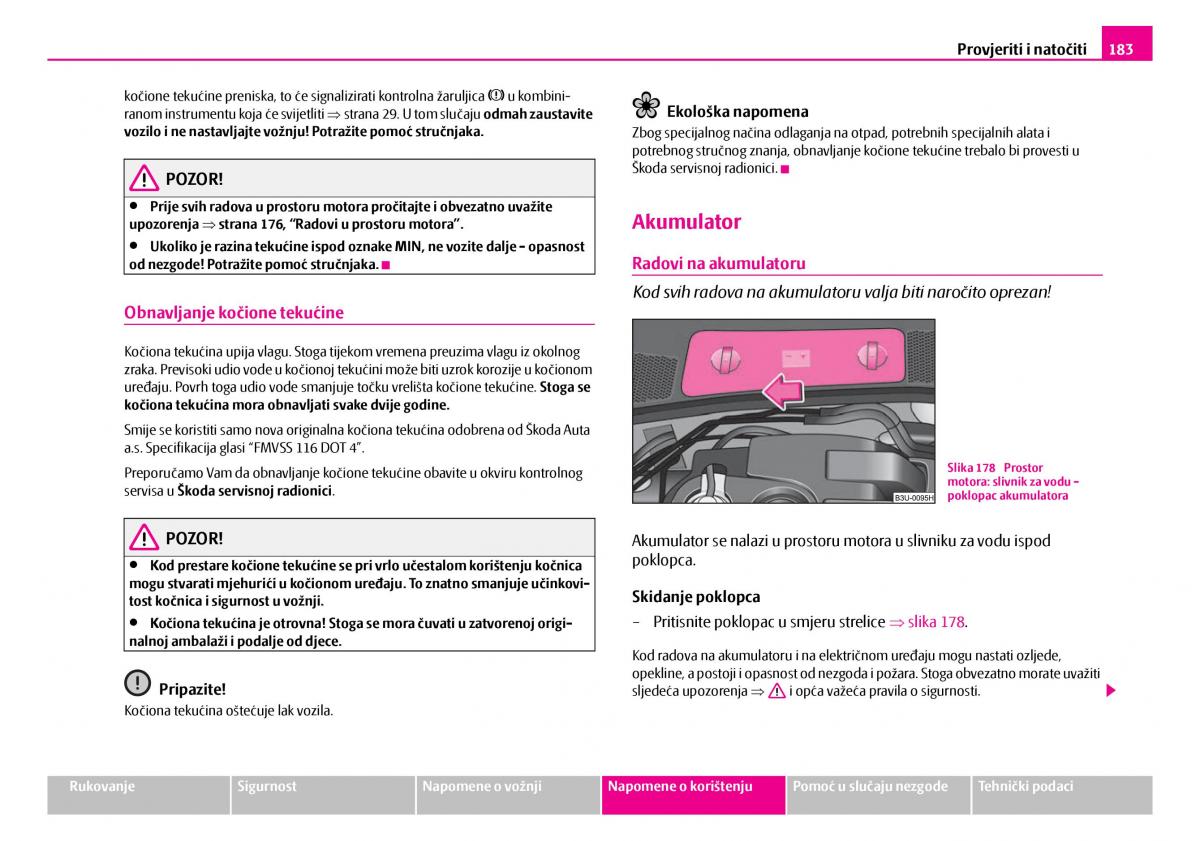 Skoda Superb I 1 vlasnicko uputstvo / page 184