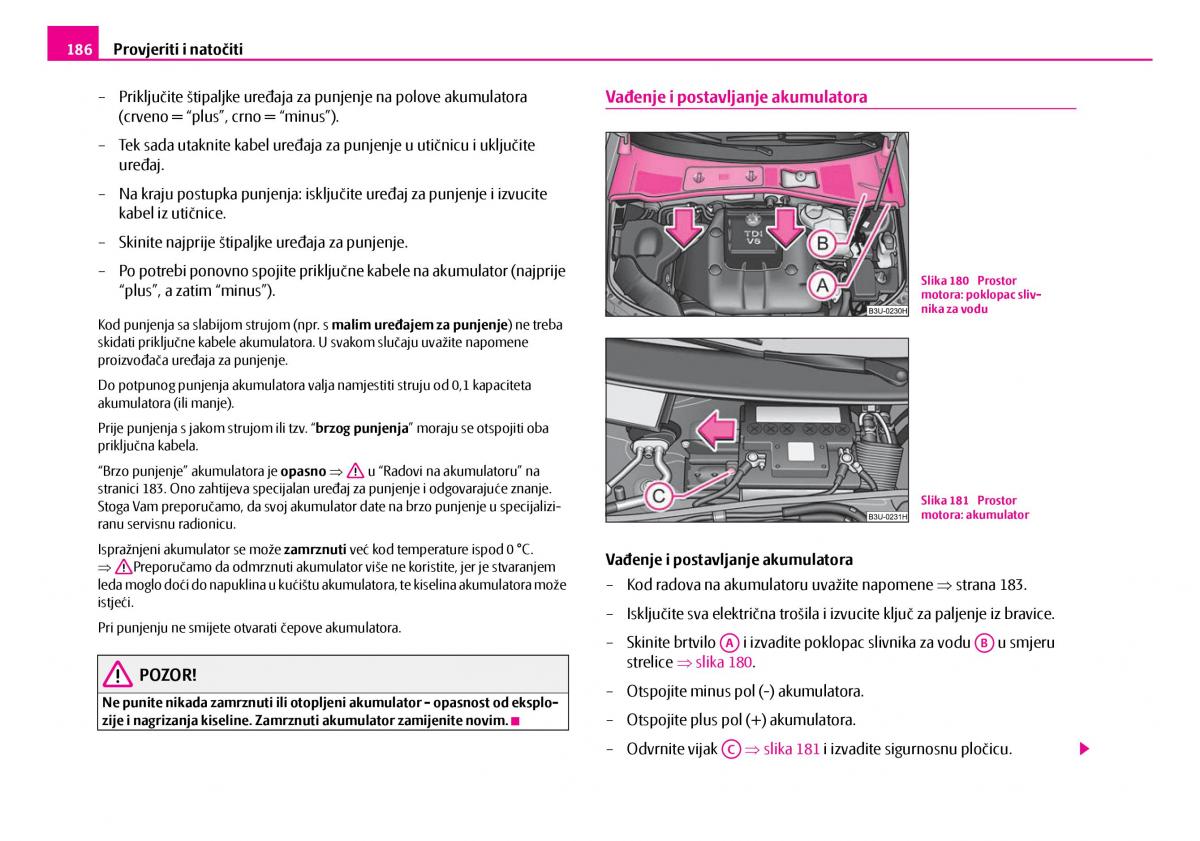 Skoda Superb I 1 vlasnicko uputstvo / page 187