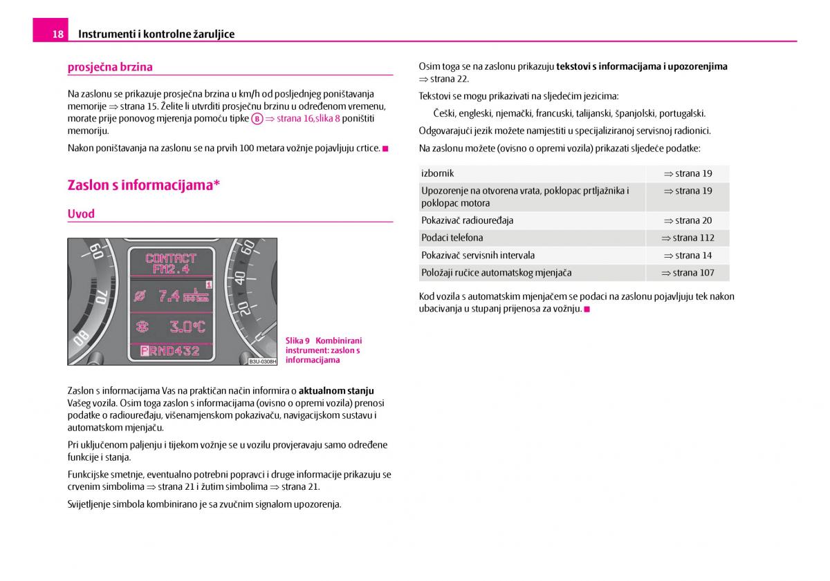 Skoda Superb I 1 vlasnicko uputstvo / page 19