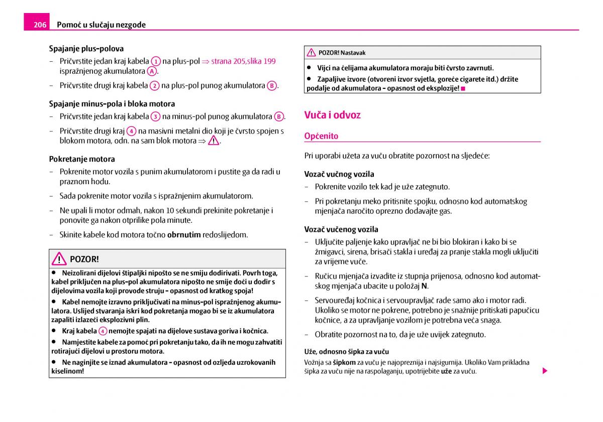 Skoda Superb I 1 vlasnicko uputstvo / page 207