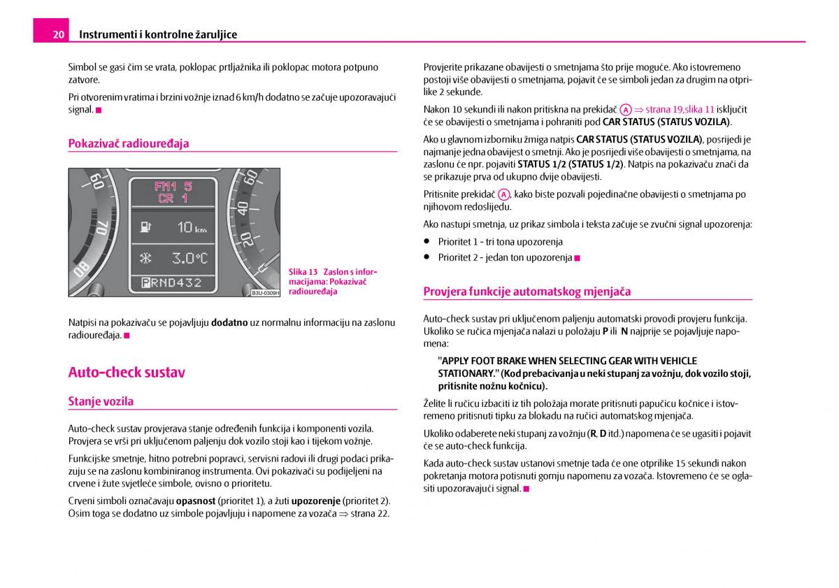 Skoda Superb I 1 vlasnicko uputstvo / page 21