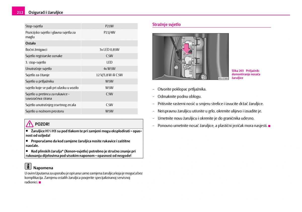 Skoda Superb I 1 vlasnicko uputstvo / page 213