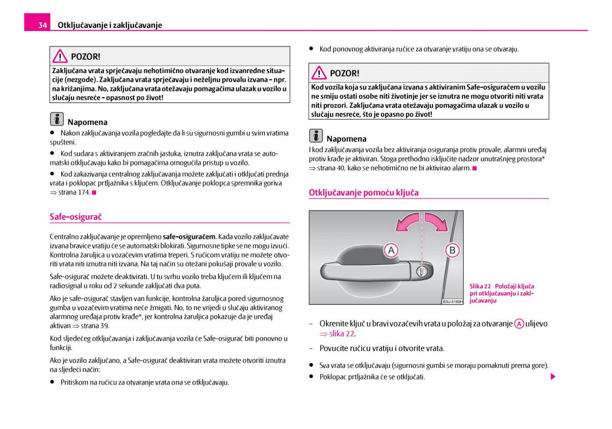 Skoda Superb I 1 vlasnicko uputstvo / page 35