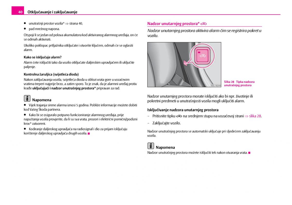 Skoda Superb I 1 vlasnicko uputstvo / page 41