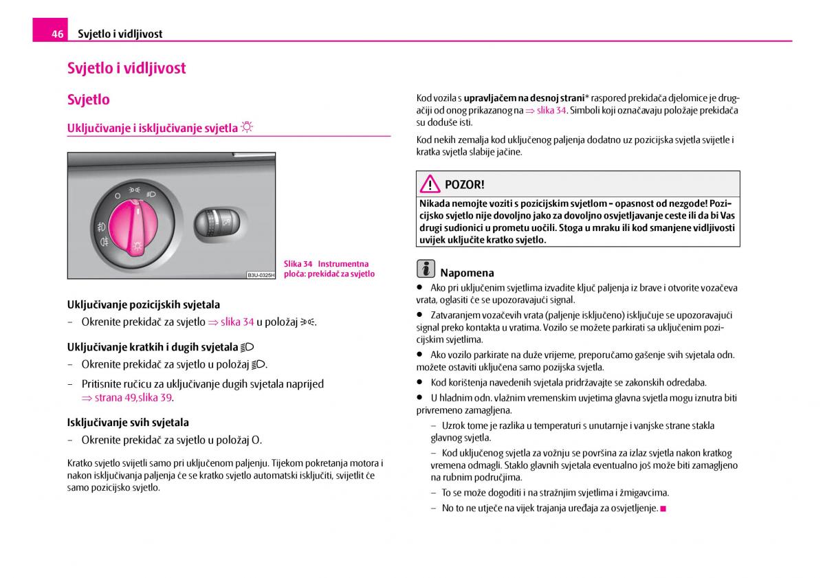 Skoda Superb I 1 vlasnicko uputstvo / page 47