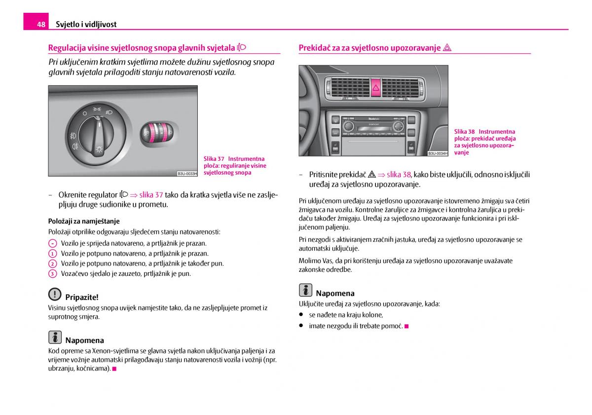 Skoda Superb I 1 vlasnicko uputstvo / page 49