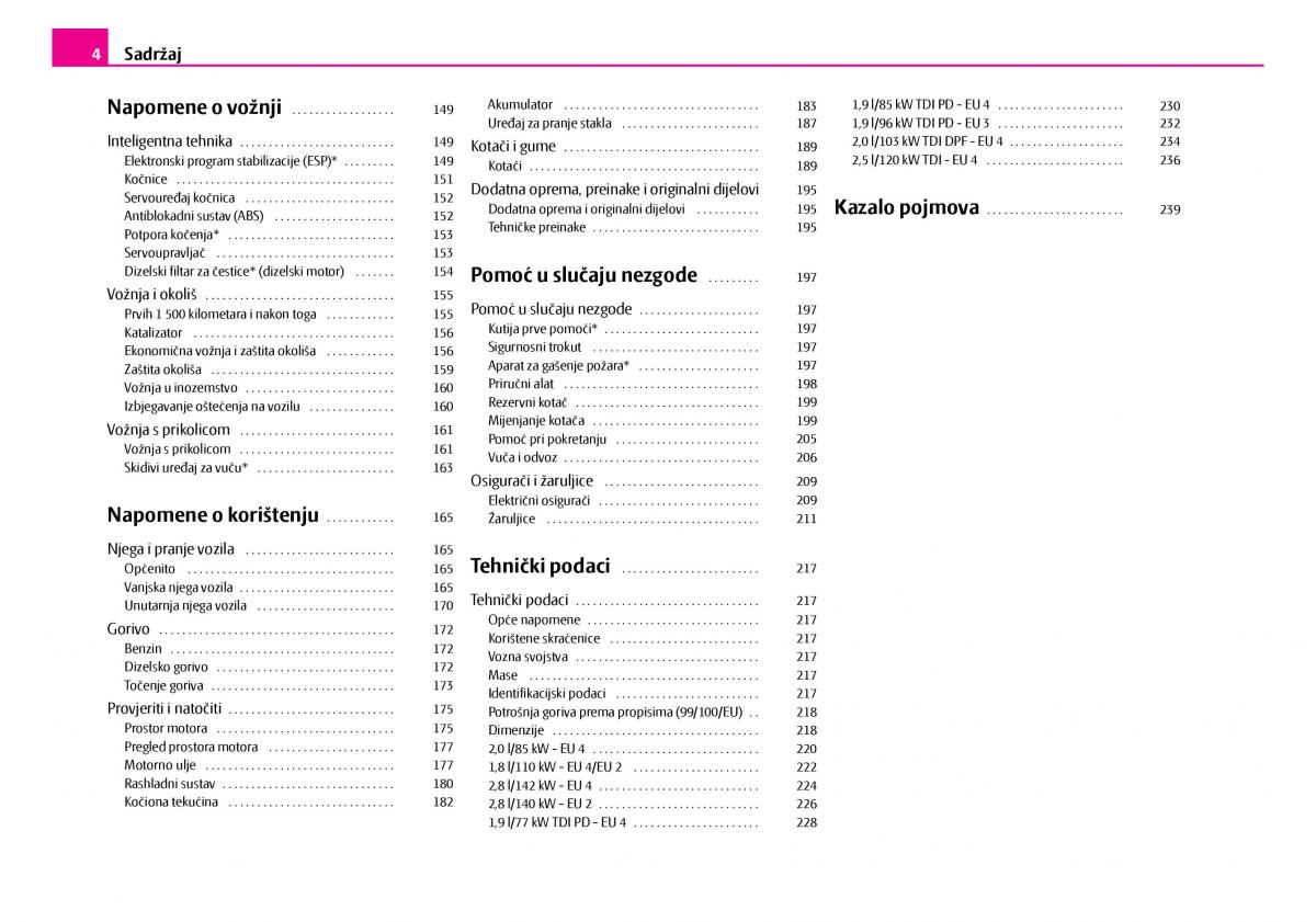 Skoda Superb I 1 vlasnicko uputstvo / page 5