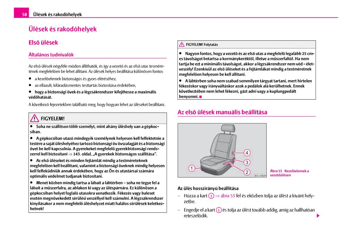 Skoda Superb I 1 Kezelesi utmutato / page 59