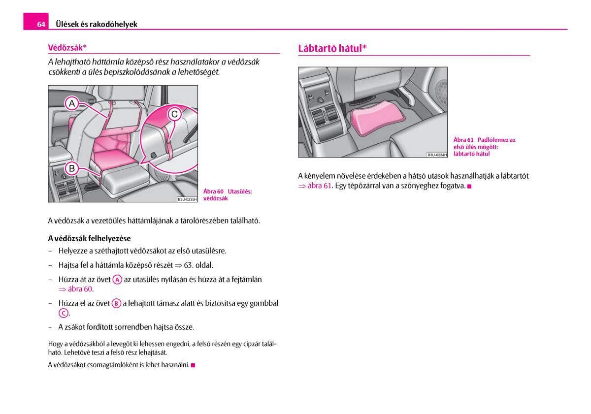 Skoda Superb I 1 Kezelesi utmutato / page 65