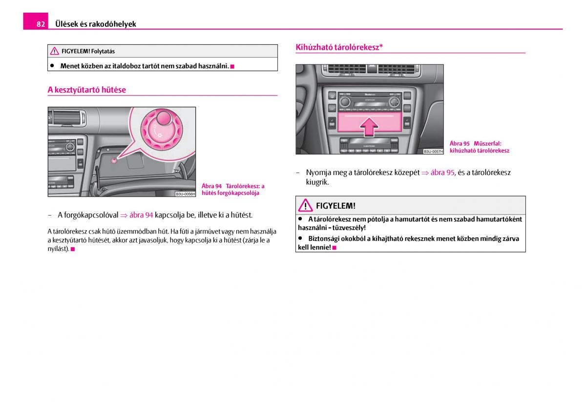 Skoda Superb I 1 Kezelesi utmutato / page 83