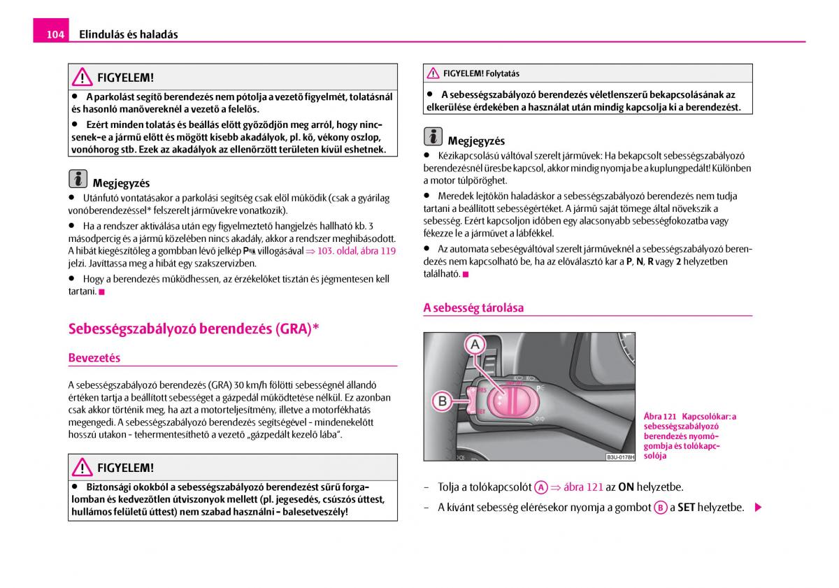 Skoda Superb I 1 Kezelesi utmutato / page 105