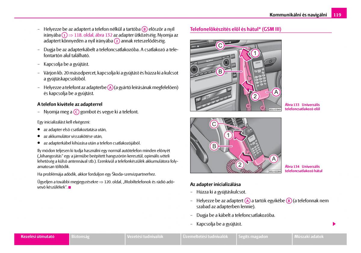 Skoda Superb I 1 Kezelesi utmutato / page 120