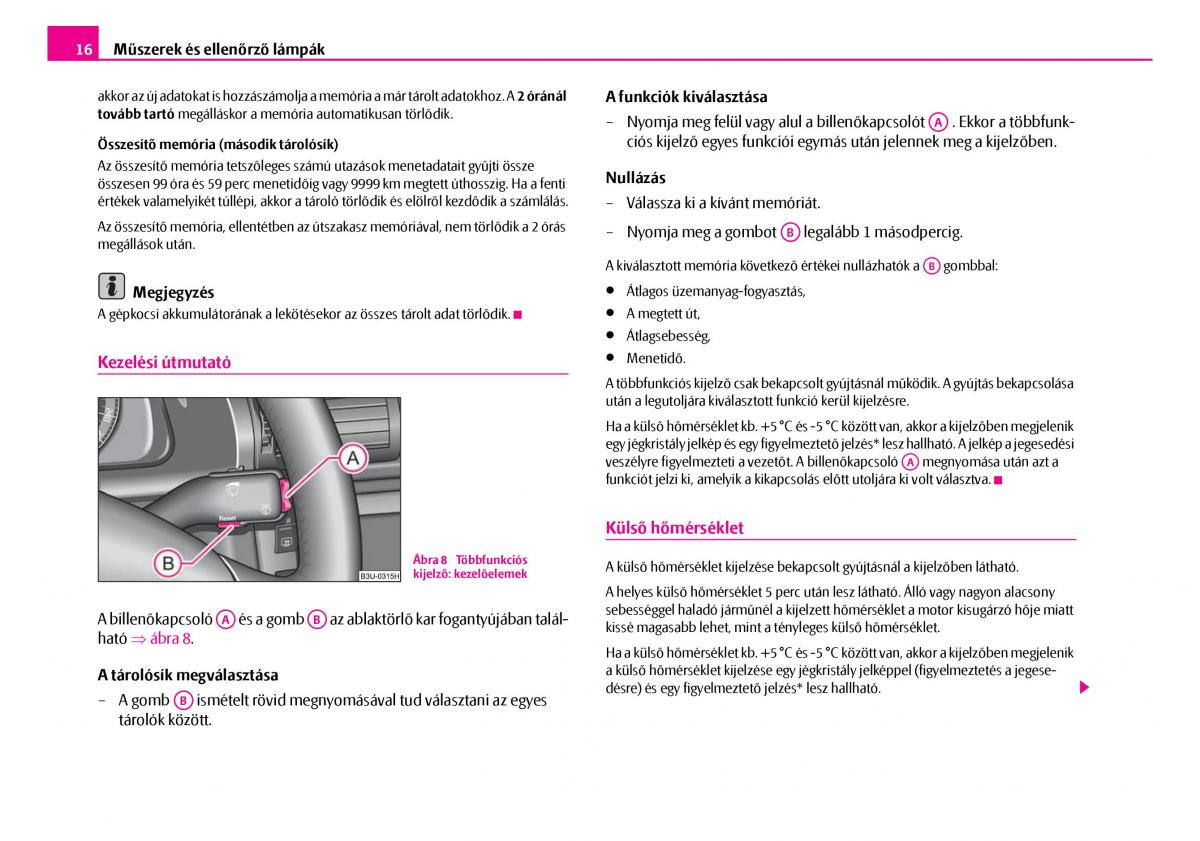 Skoda Superb I 1 Kezelesi utmutato / page 17