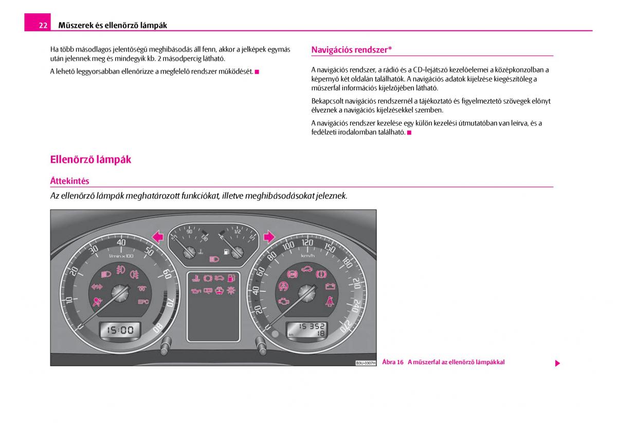 Skoda Superb I 1 Kezelesi utmutato / page 23