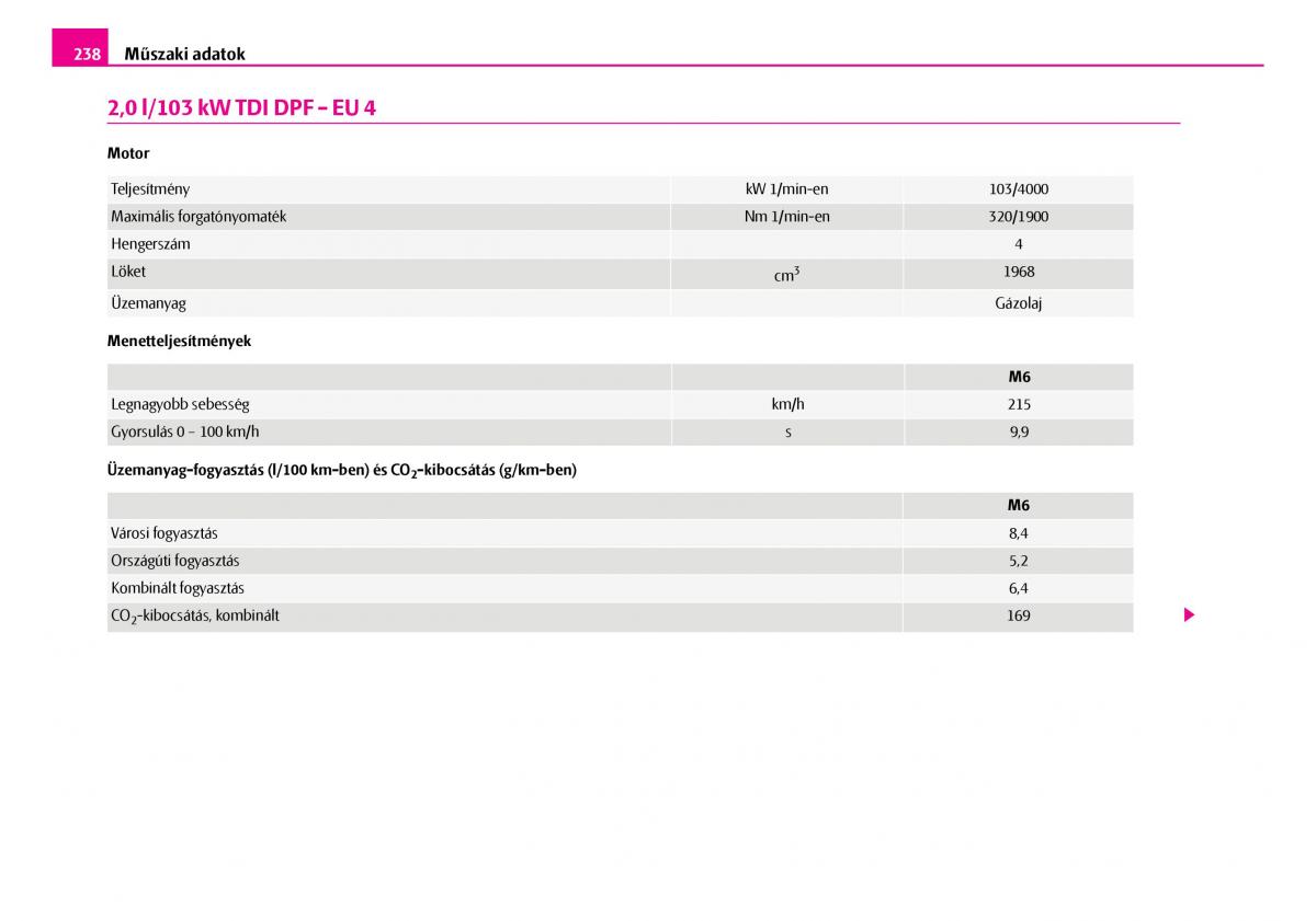 Skoda Superb I 1 Kezelesi utmutato / page 239