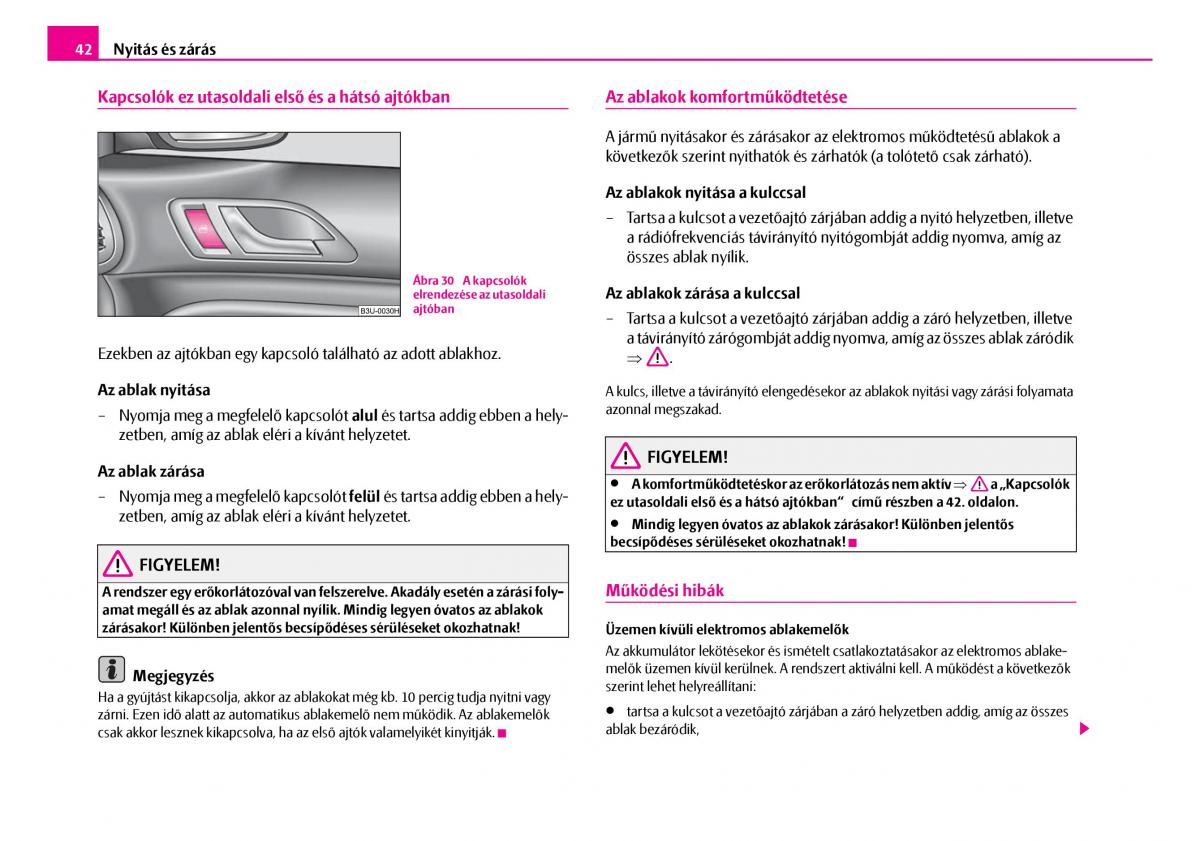 Skoda Superb I 1 Kezelesi utmutato / page 43