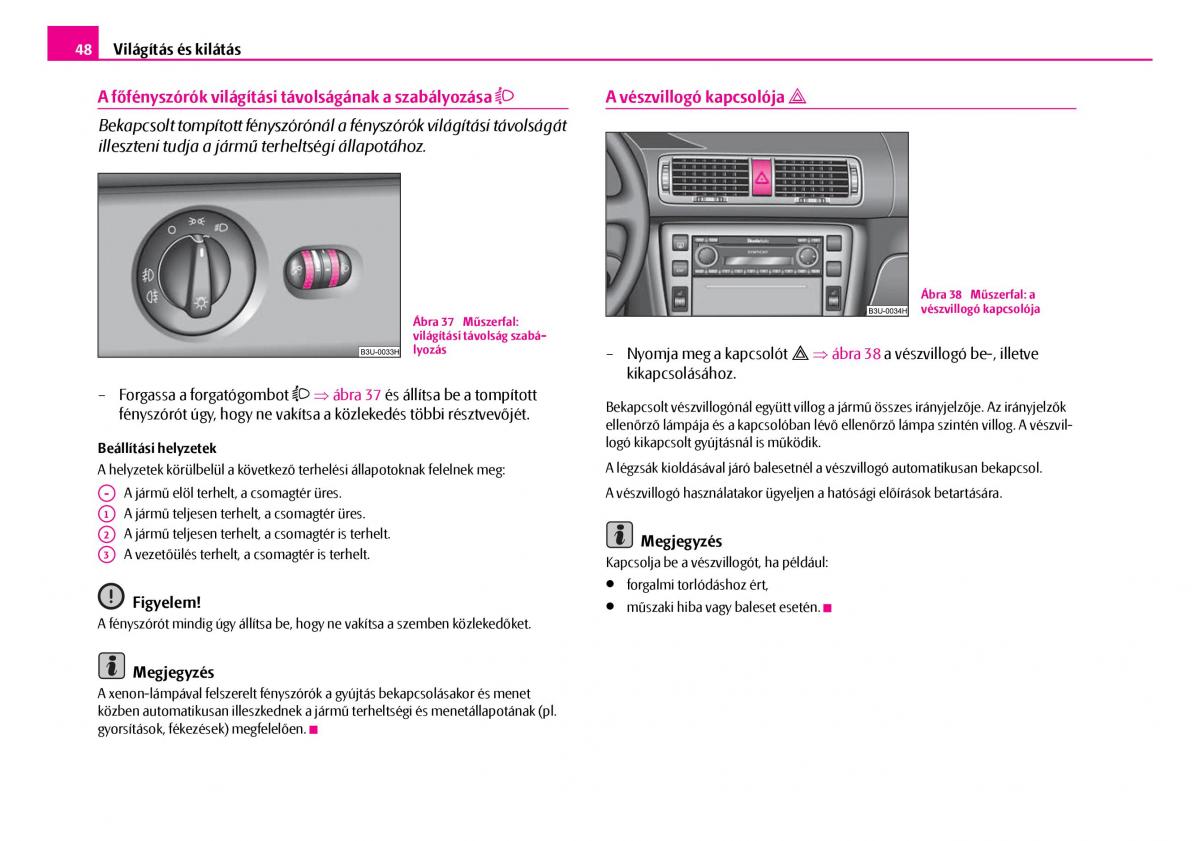 Skoda Superb I 1 Kezelesi utmutato / page 49