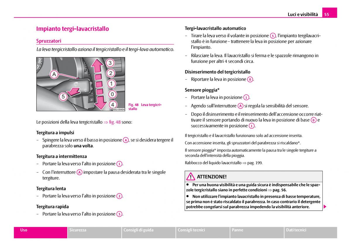 Skoda Superb I 1 manuale del proprietario / page 56