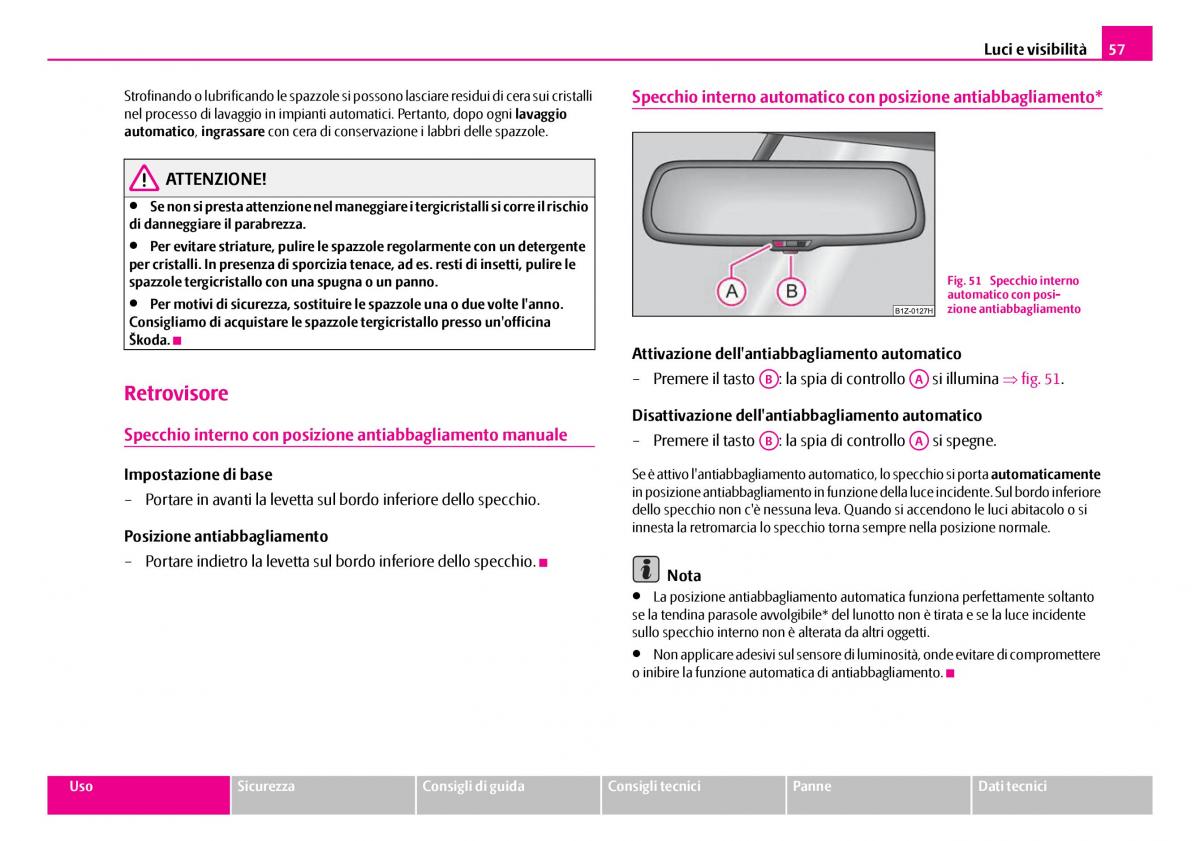 Skoda Superb I 1 manuale del proprietario / page 58