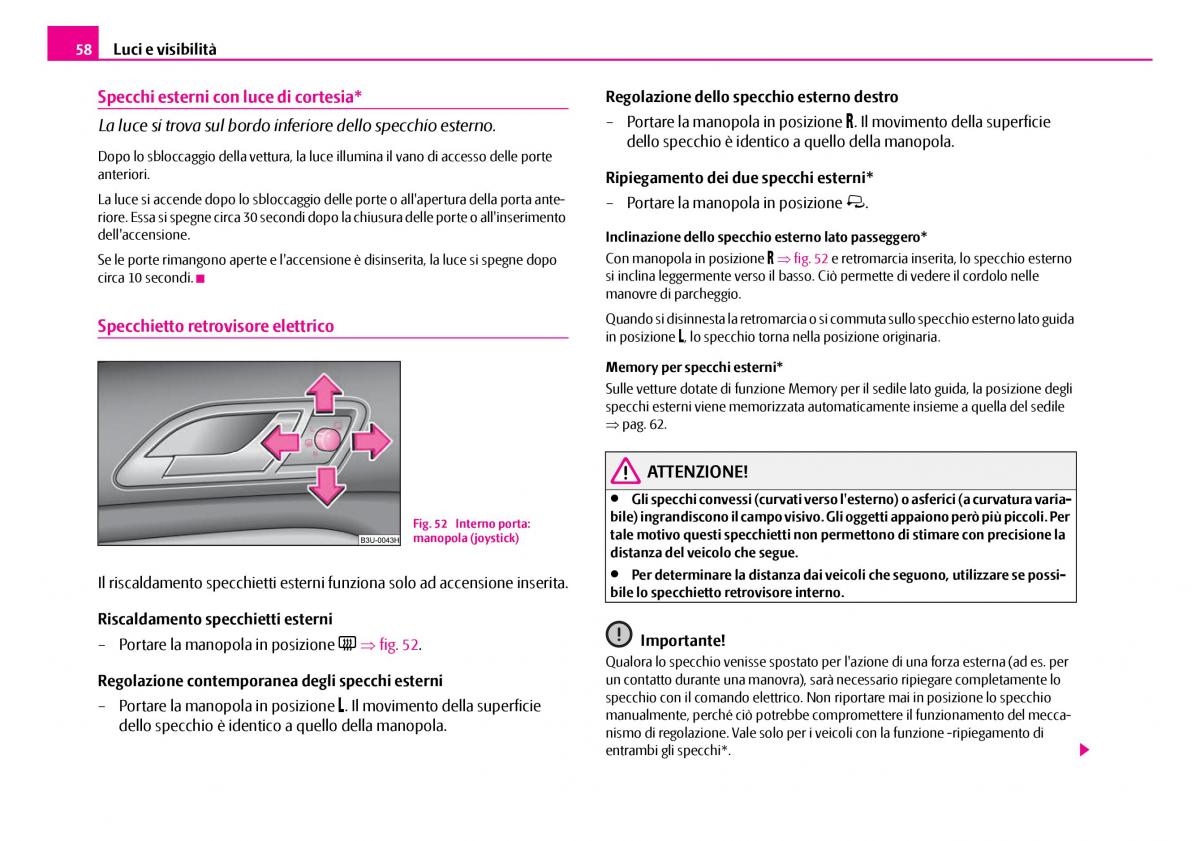 Skoda Superb I 1 manuale del proprietario / page 59