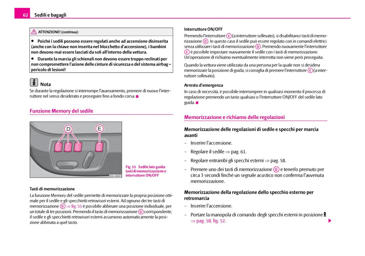 Skoda Superb I 1 manuale del proprietario / page 63